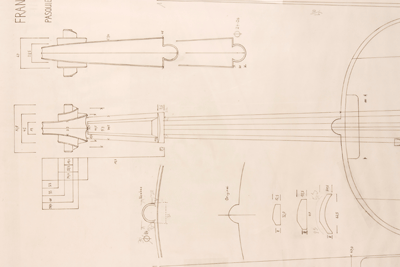 Plan for the construction of a cello